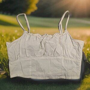 Divided By H M Cropped Tank Top S Women White